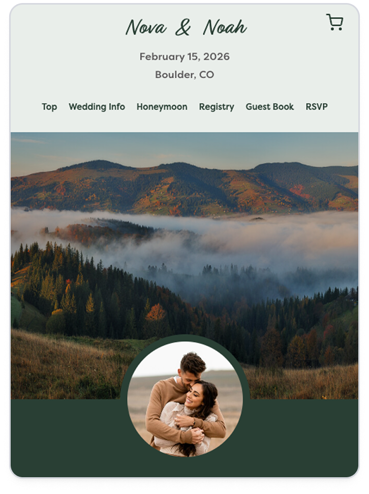 View sample wedding registry page